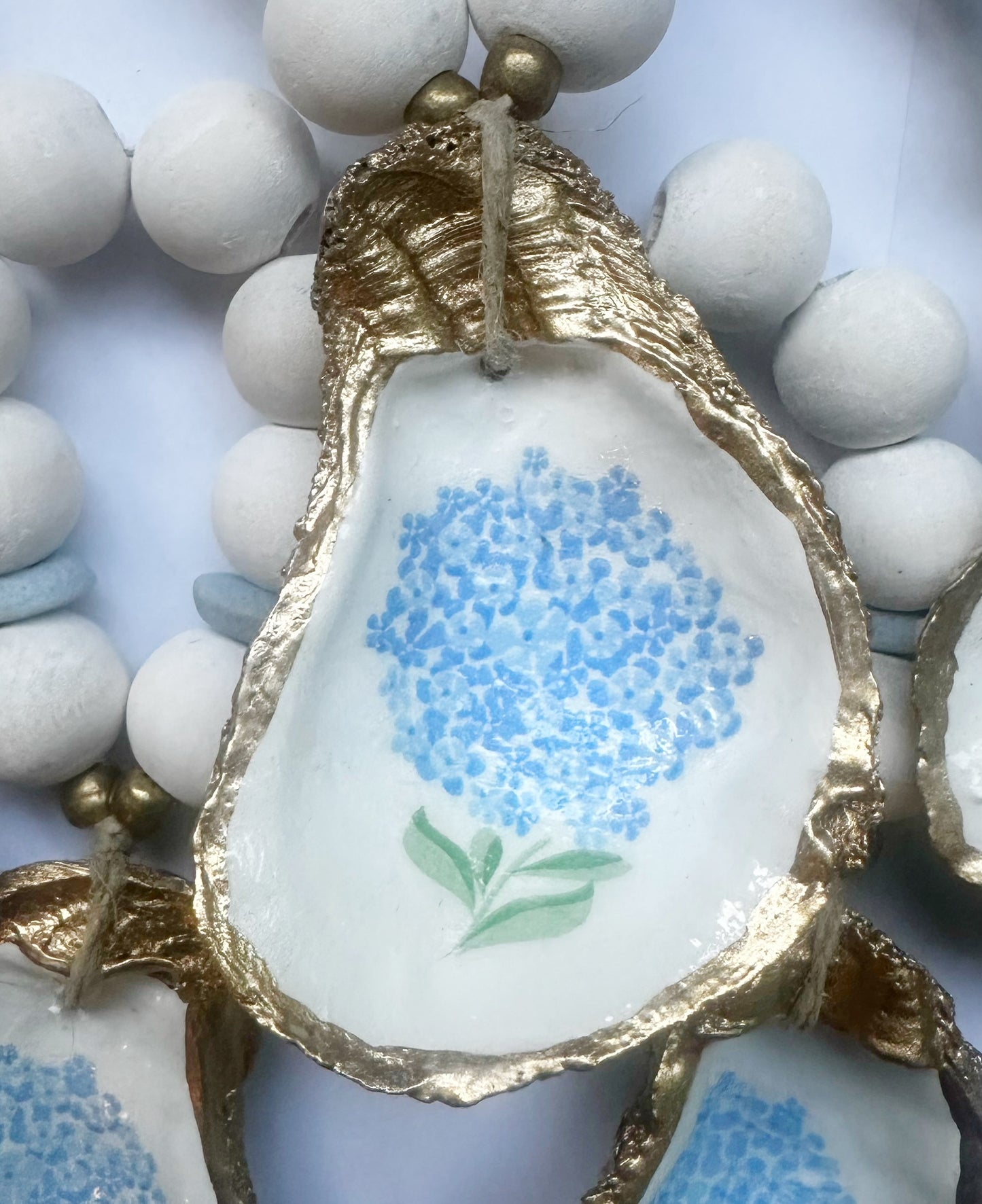 Reserved Listing for Jenny- Hydrangea Napkin Rings - Set of Six