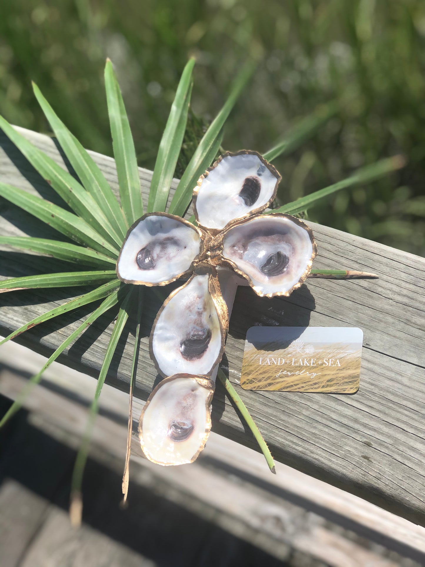 Gold-Gilded Oyster Cross