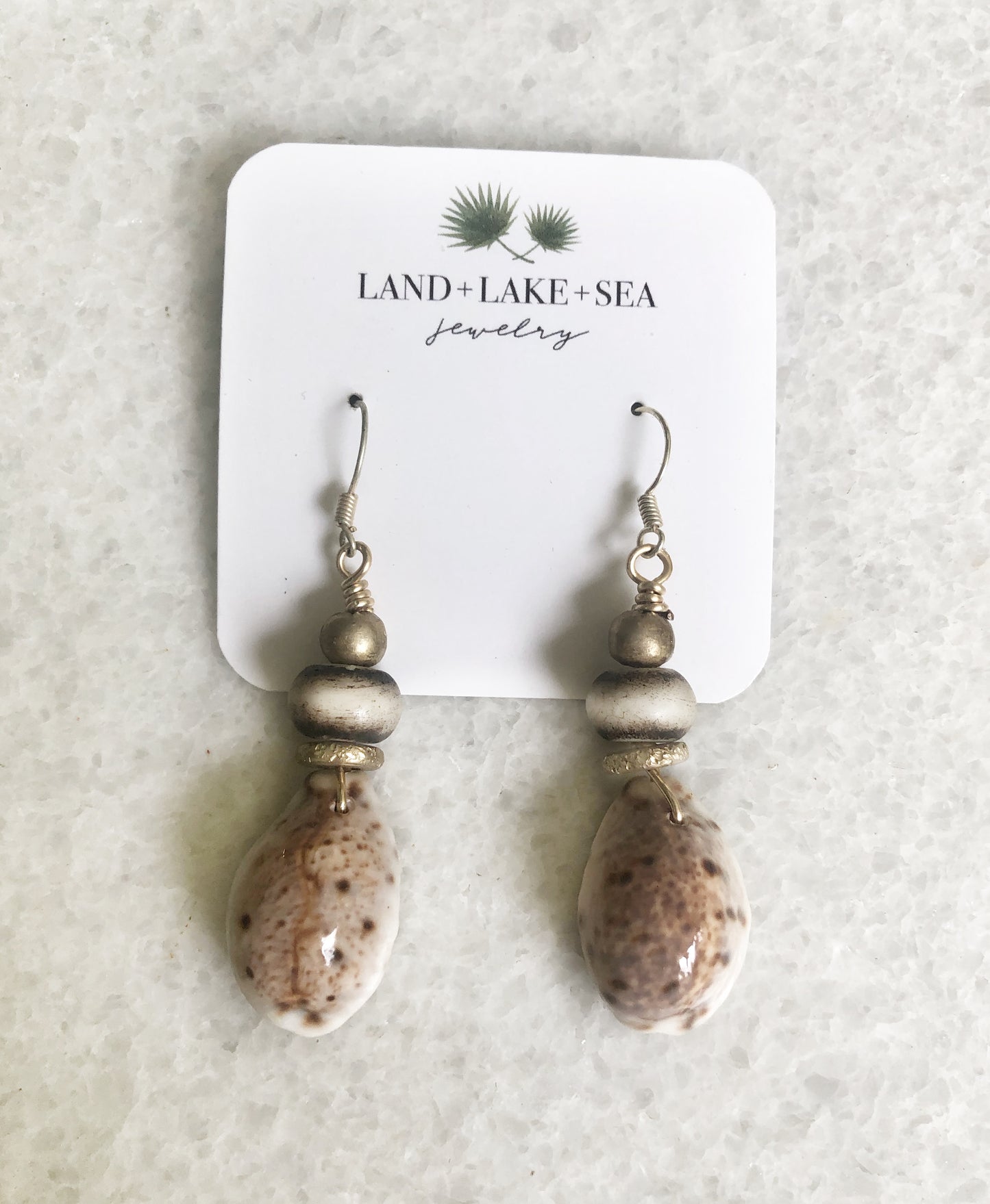 Lynx Cowrie Shell Earrings