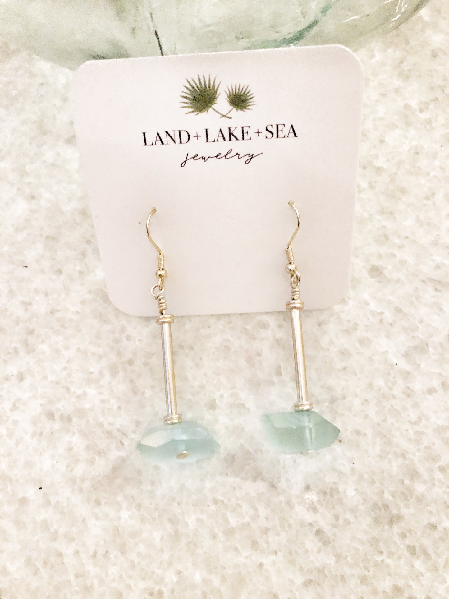 Blue Crystal Drop Earrings