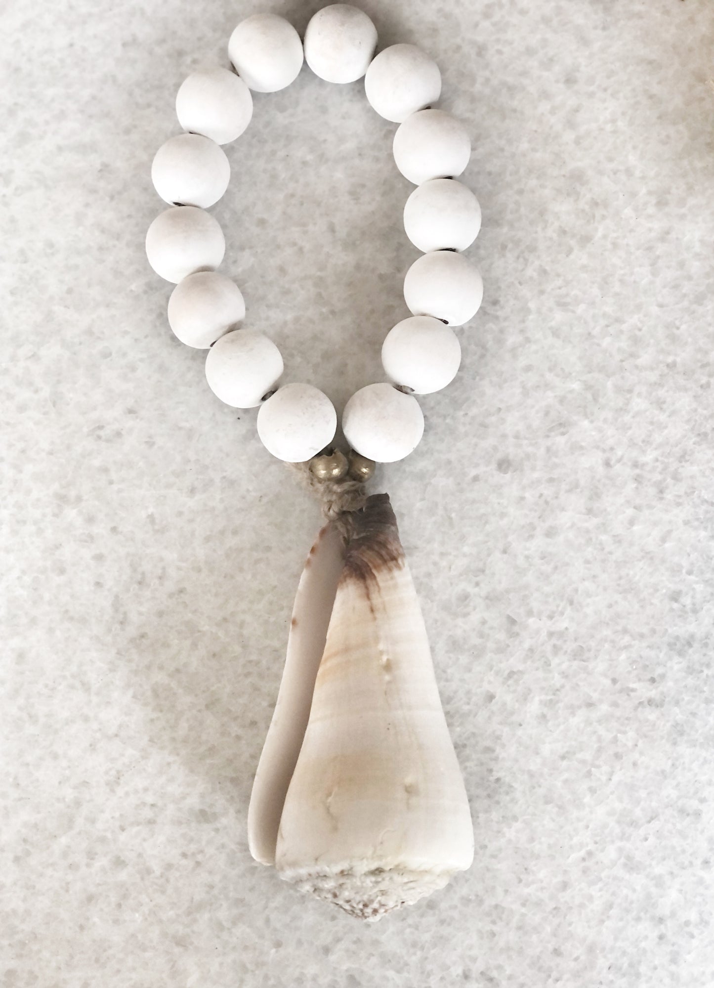 White Cone Shell Wine Charm