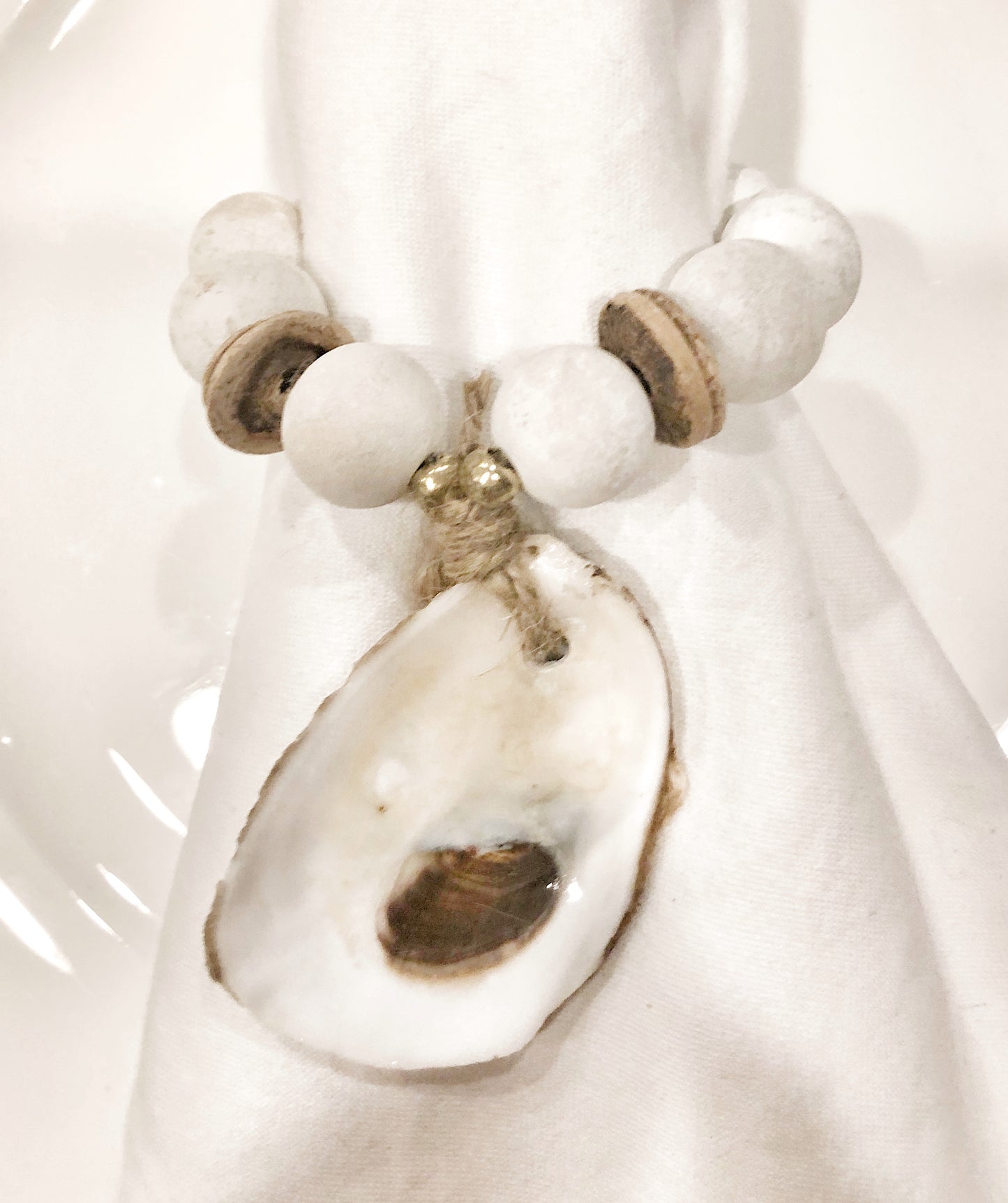 Oyster Napkin Rings with Coconut