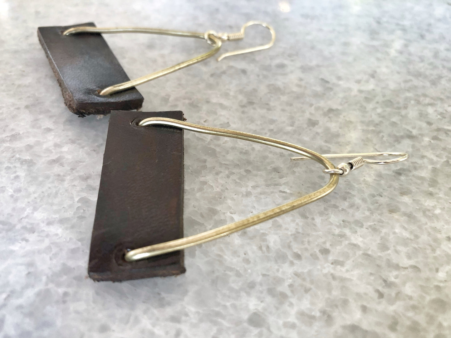 Leather Bar Earrings