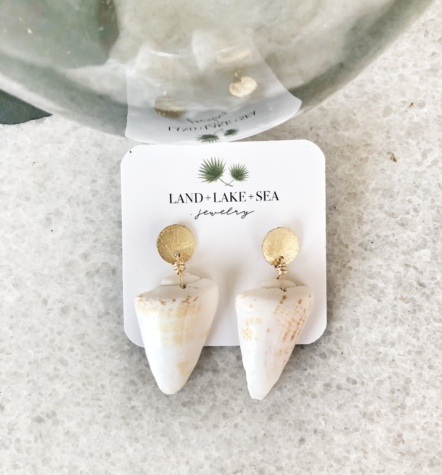 Sliced Cone Shell Earrings