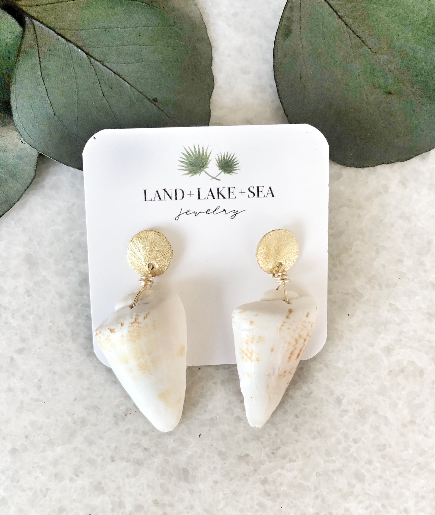 Sliced Cone Shell Earrings