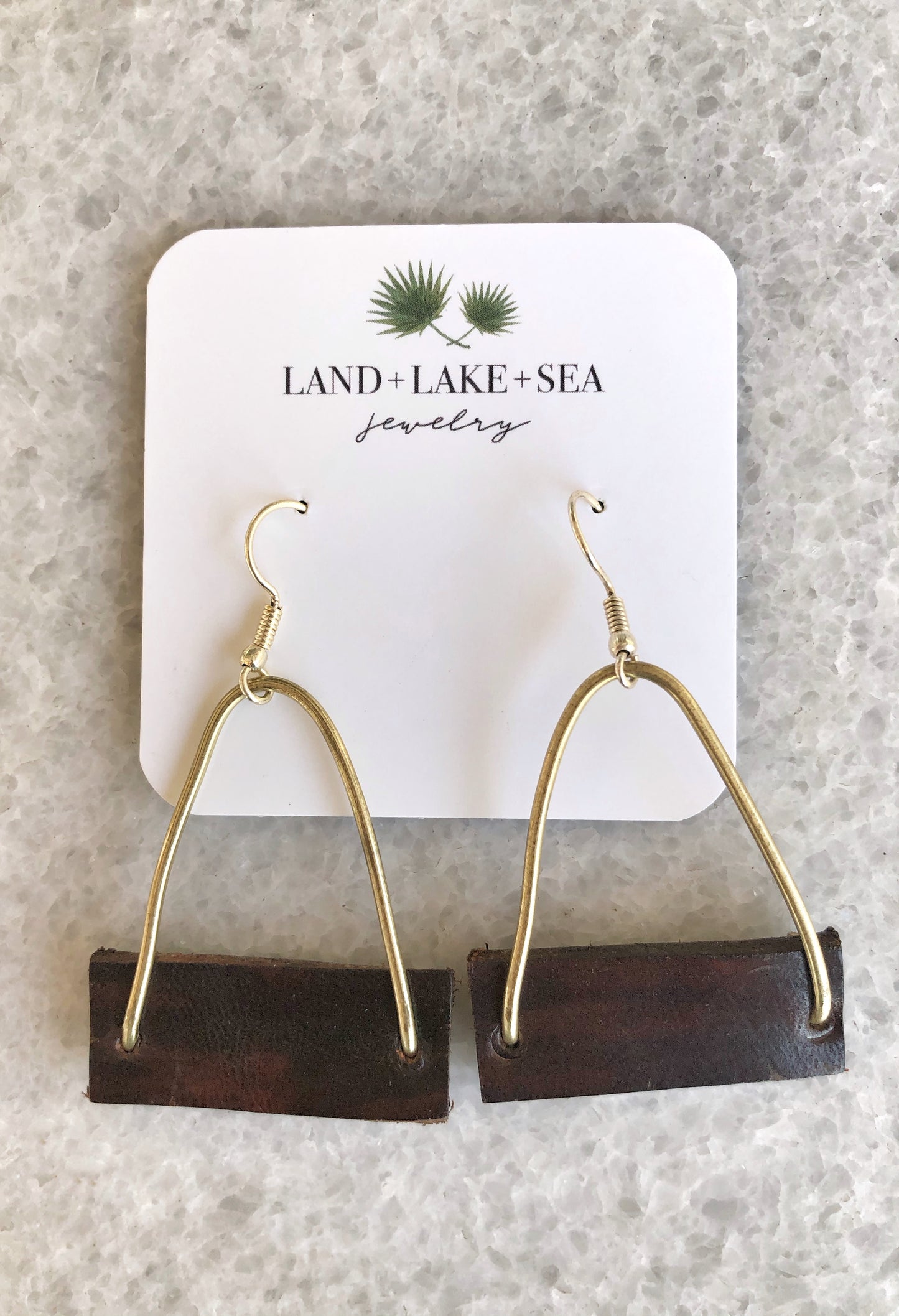 Leather Bar Earrings