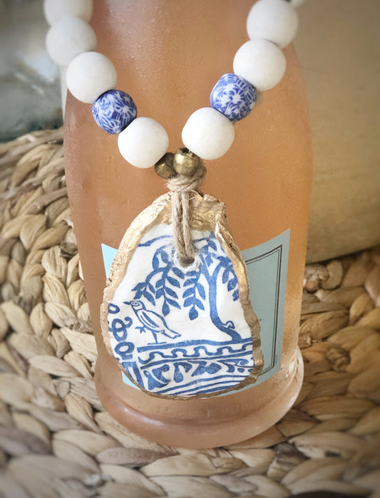 Chinoiserie Oyster Wine or Bottle Charm