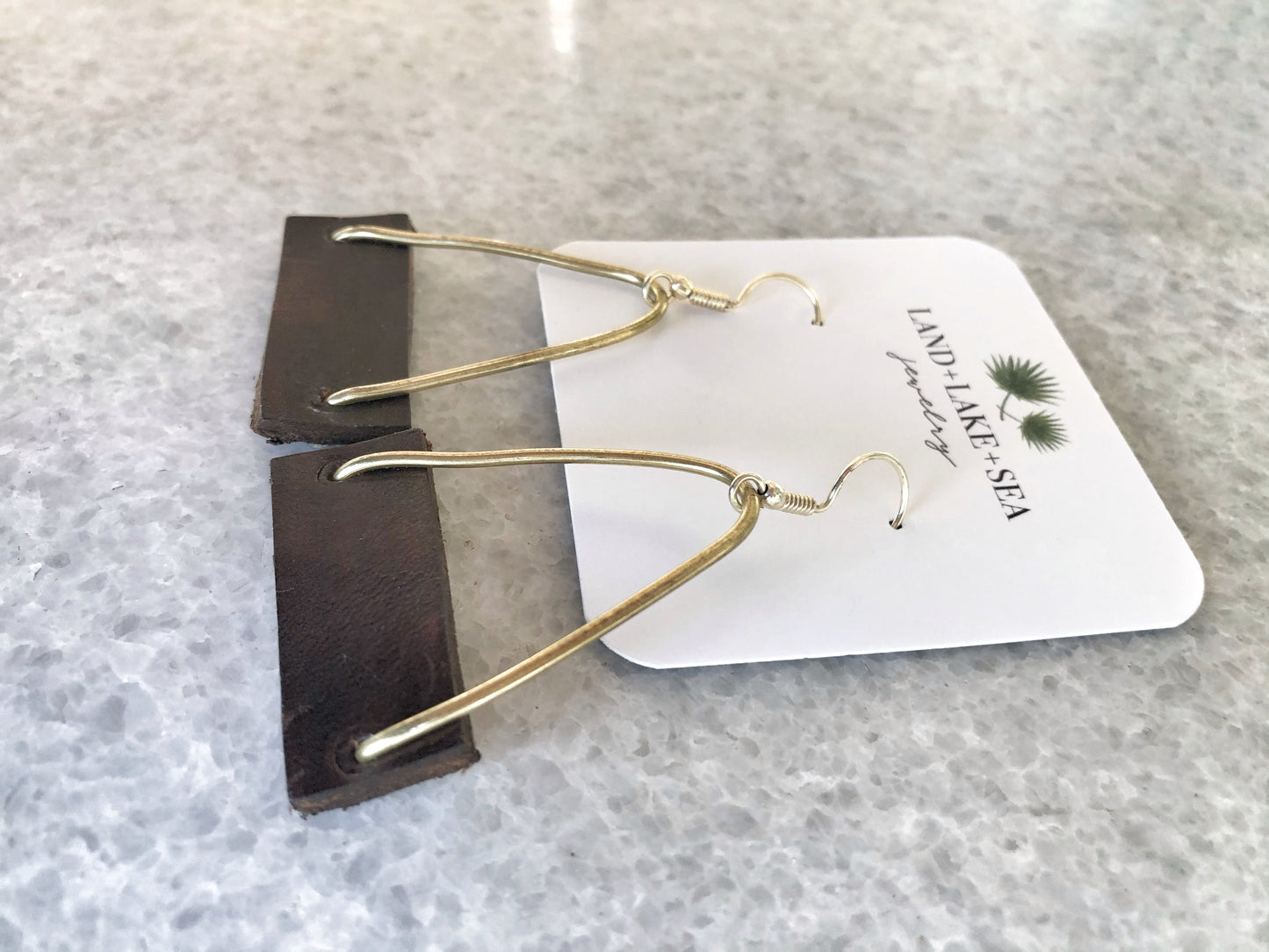 Leather Bar Earrings