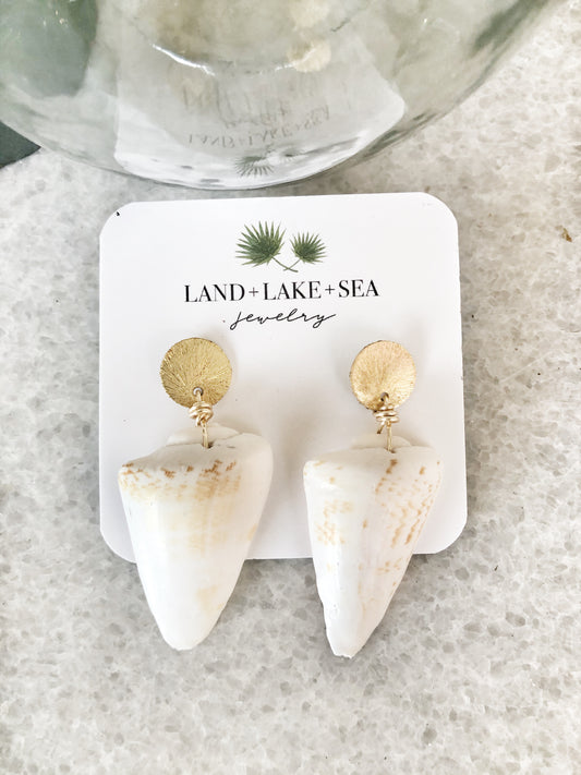 Sliced Cone Shell Earrings