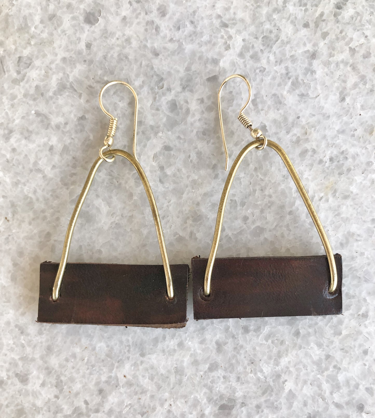 Leather Bar Earrings